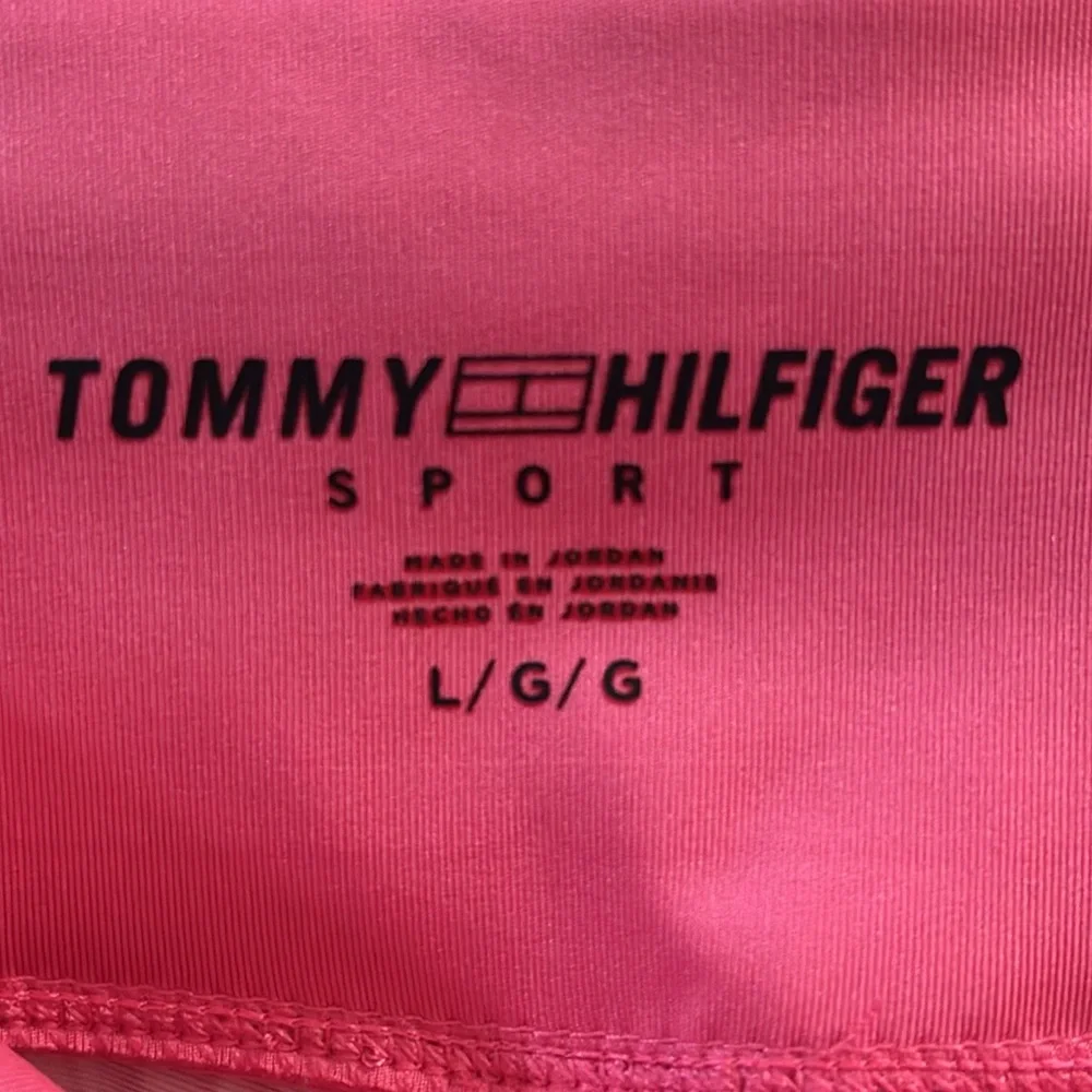 Tommy Hilfiger Sport High Rise Leggings Size Large Pink Running - Picture 2 of 6